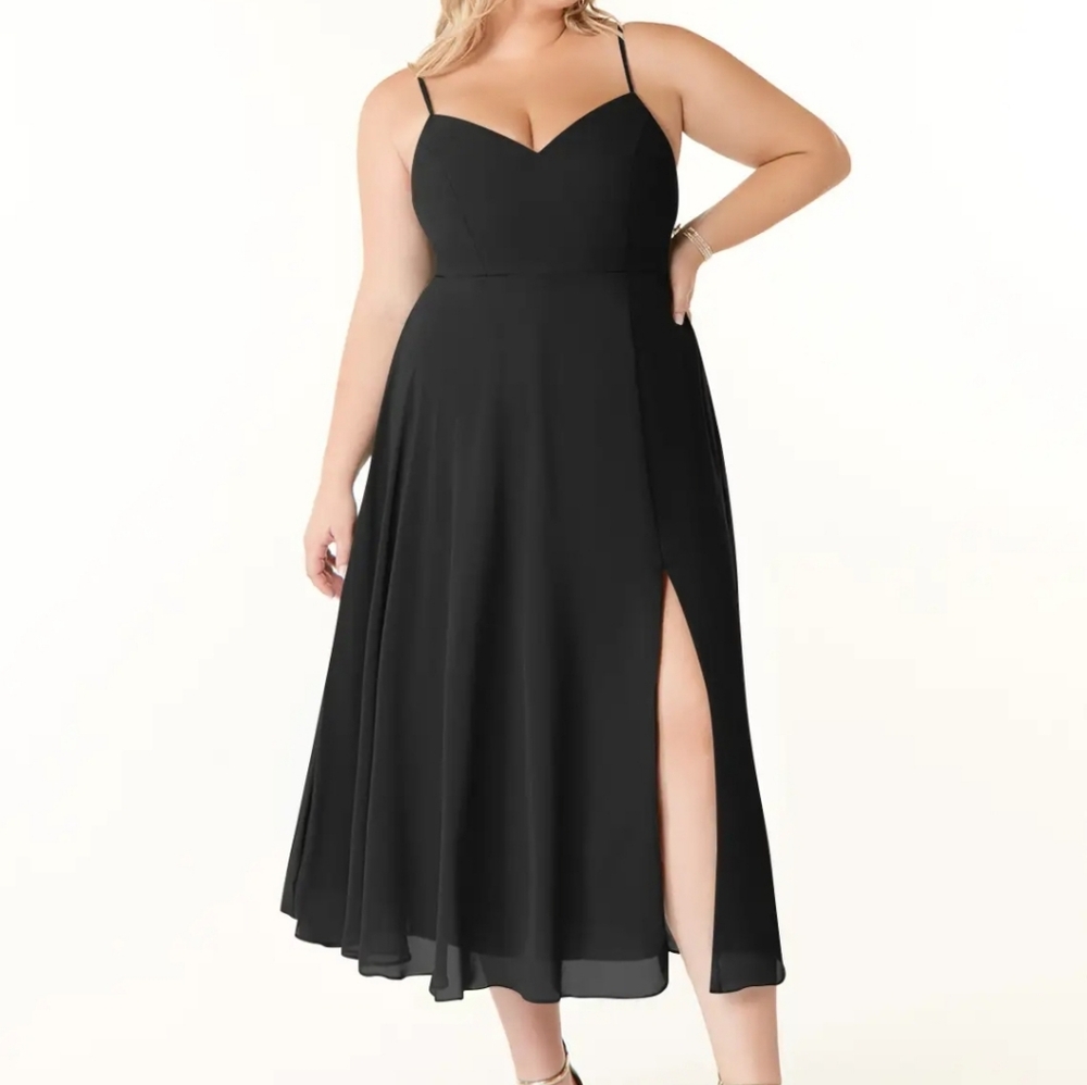 Elegant Black Midi Dress